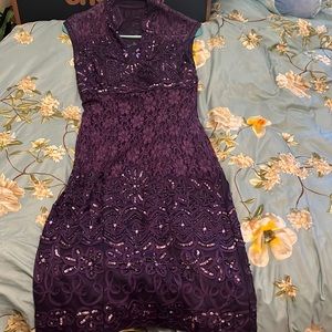 Sue Wong Nocturne Collection Purple Cocktail Dress